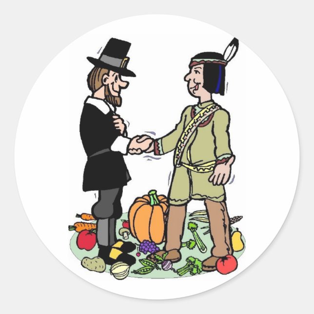 Pilgrim Indiskt samarbete Runt Klistermärke (Framsida)