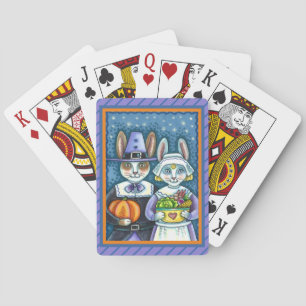 PILGRIM KINITS, THANKSGIVING HARE'S HARVEST, CUTE CASINOKORT
