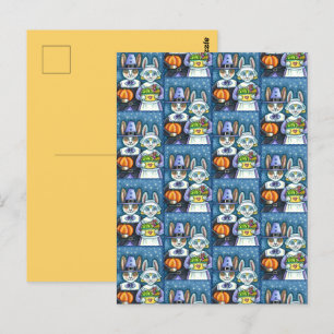 PILGRIM KINITS, THANKSGIVING HARE'S HARVEST, CUTE VYKORT