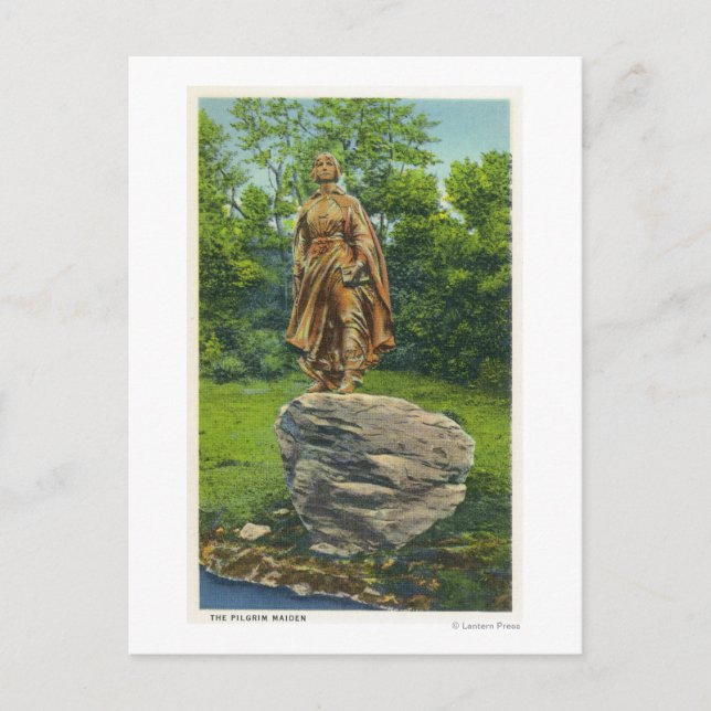 Pilgrim Maiden Statue Vykort (Framsida)
