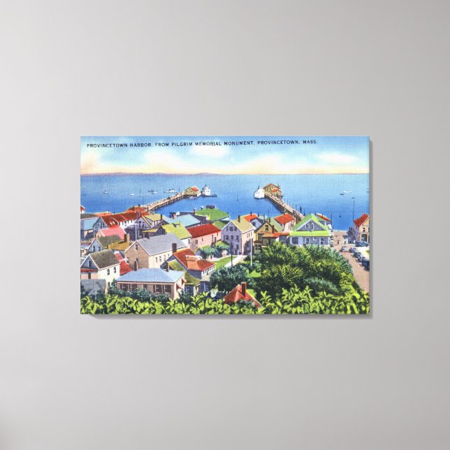 Pilgrim Memorial View of the Harbour Canvastryck (Framsida)