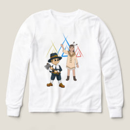 Pilgrim och indiska t shirt