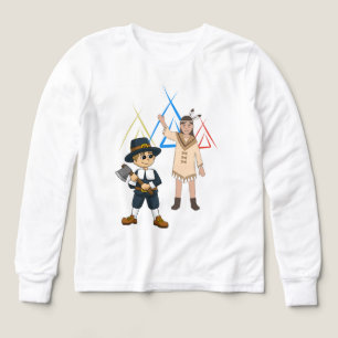 Pilgrim och indiska t shirt