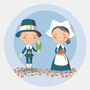 Pilgrim par runt klistermärke
