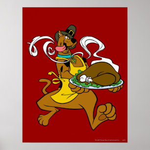 Pilgrim Scooby-Doo med Turkiet Poster