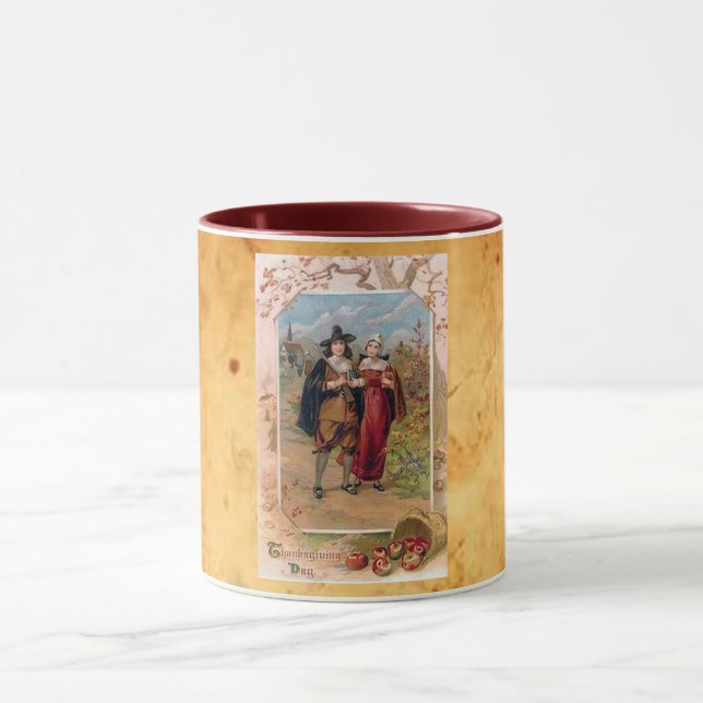 Pilgrim Thanksgiving Coffee Mugg (Center)