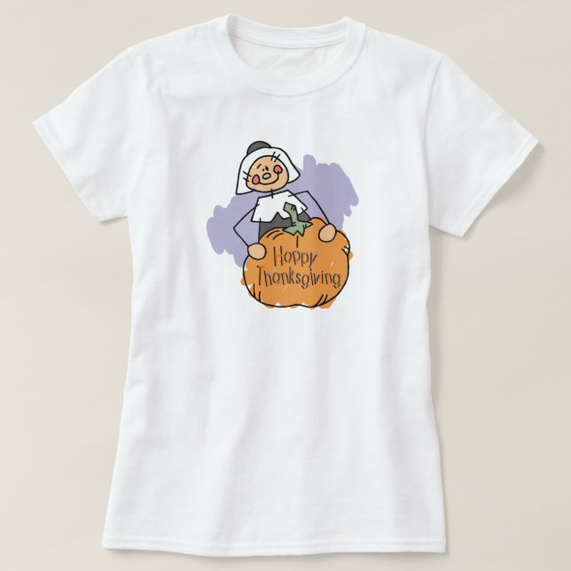 Pilgrim Thanksgiving Dekoration T-shirt (Design framsida)