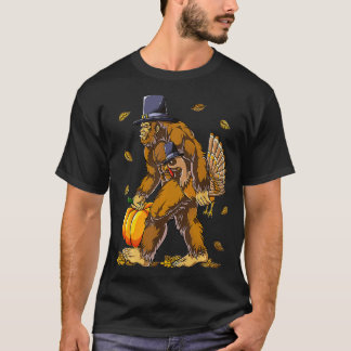 Pilgrim Turkey Pumpkin Thanksgiving Day Boys Manar T Shirt
