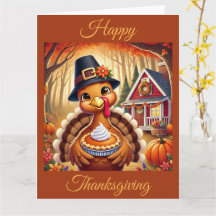 Pilgrim Turkiet med Pumpkin Paj på Thanksgiving