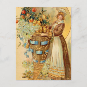 Pilgrim With Harvest Horn Vykort