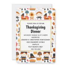 Pilgrimer på Thanksgiving skördefestmönster middag