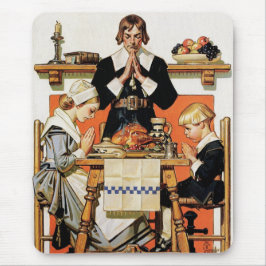 Pilgrimfamiljen. Vintage Art Gift Musmatta