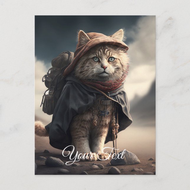 Pilgrimkatt. Vykort (Framsida)