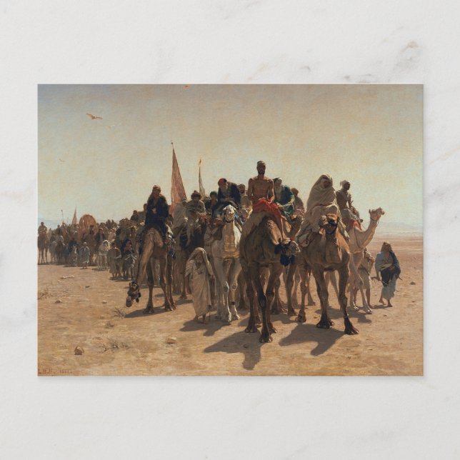 Pilgrims Going to Mecca, 1861 Vykort (Framsida)