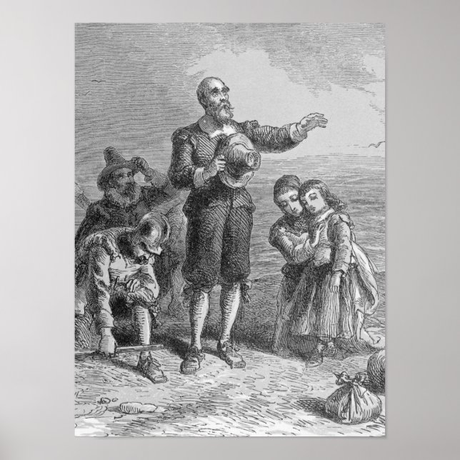 Pilgrims landning, 1620 poster (Framsidan)