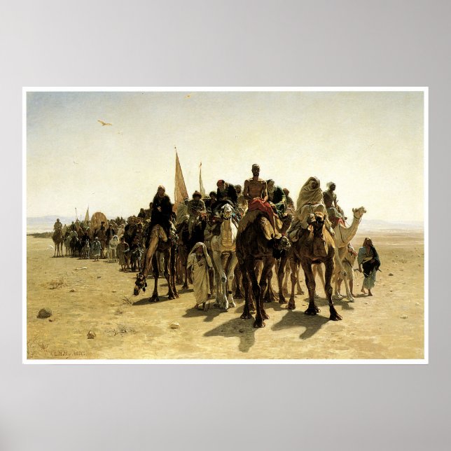 Pilgrims på väg till Mecca Poster (Framsidan)
