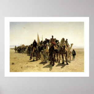 Pilgrims på väg till Mecca Poster