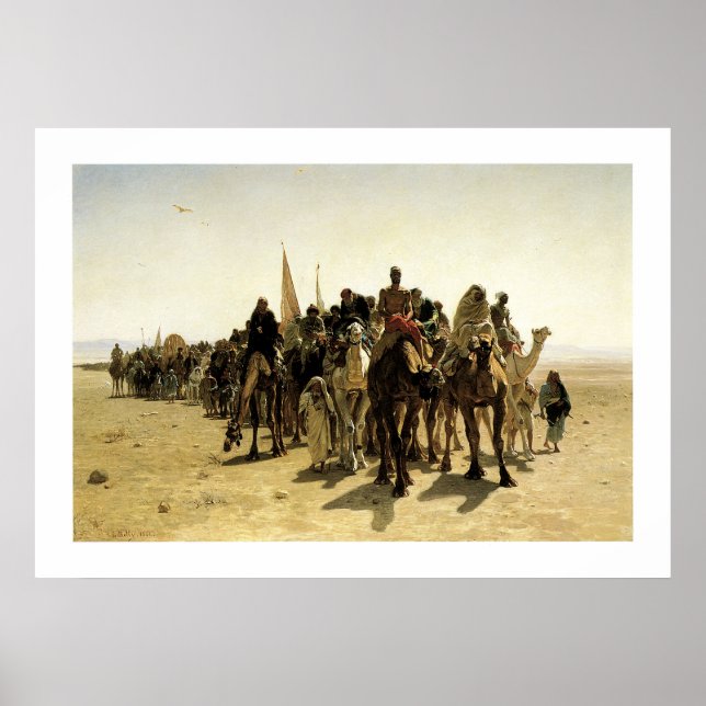 Pilgrims på väg till Mecca Poster (Framsidan)