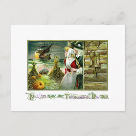 Pilgrims Thanksgiving 1620 Helg Vykort