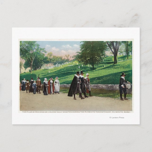 Pilgrimsprocessens vy vykort (Framsida)