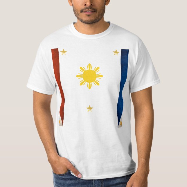 Pilipinas flaggaskjorta t-shirt (Framsida)