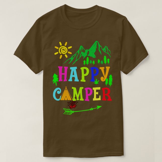 Pilkamper Lycklig, sommarlägerkampanj Camping Mana T Shirt (Design framsida)