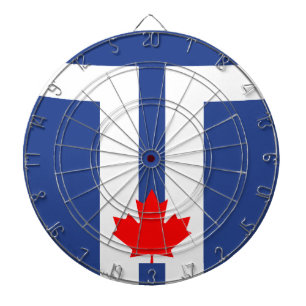Pilkastningstavla med Torontos flagga, Kanada Darttavla
