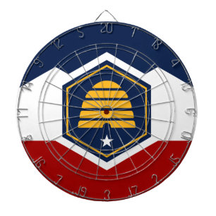 Pilkastningstavla med Utahs flagga, USA Darttavla