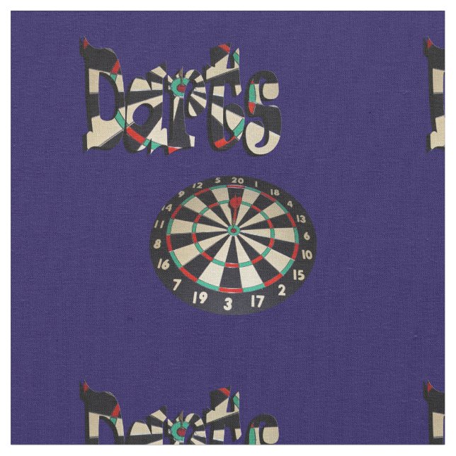 Pilkastningstavlor med ordet Darts, Tyg (Närbild)