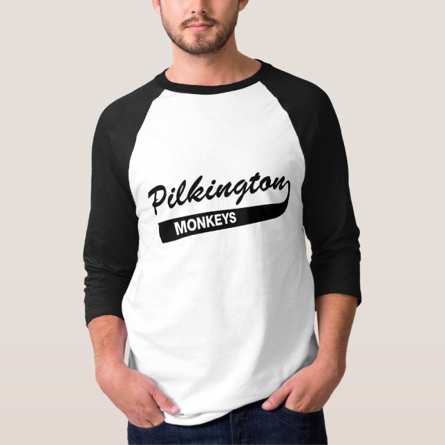Pilkington apablått 3/4 utslagsplats tee shirt (Framsida)