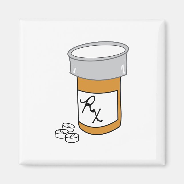Pill Flaska Magnet (Framsidan)