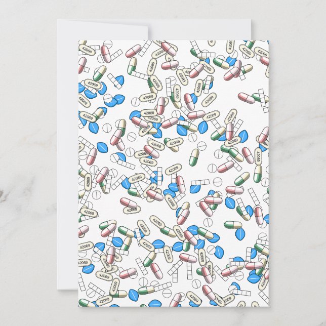 Pill Sprinkles Pattern Inbjudningar (Framsida)