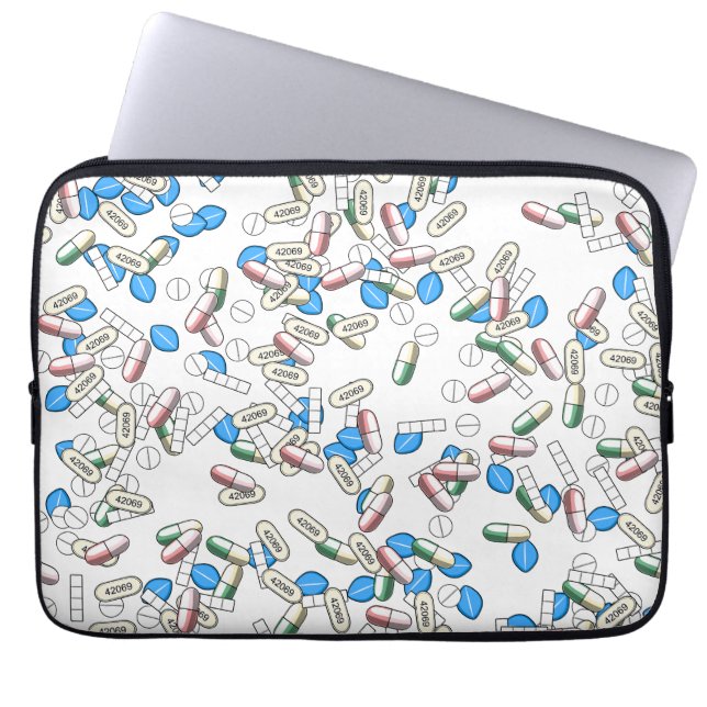 Pill Sprinkles Pattern Laptop Fodral (Framsidan)