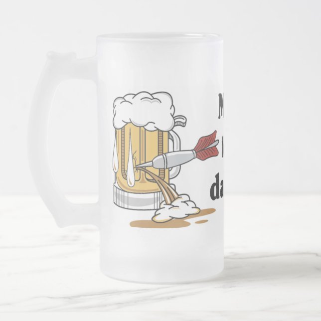 Pillag Frostat Ölglas (Vänster)