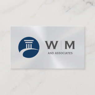 Pillar Logotyp Monogram Metall Shine Visitkort