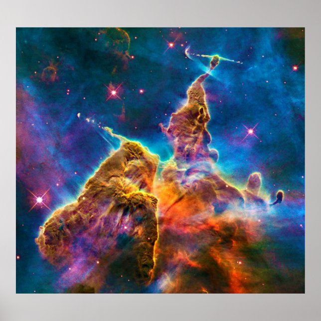 Pillar och Jet i Carina Nebula, ZGOS Poster (Framsidan)