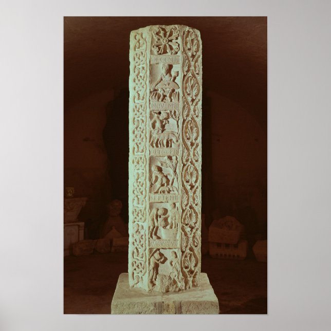 Pillar som visar månaderna augusti-december poster (Framsidan)