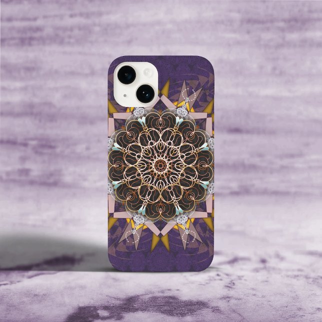Pillared Thread Tie-In Purpura iPhone 14-fodral (Skapare uppladdad)