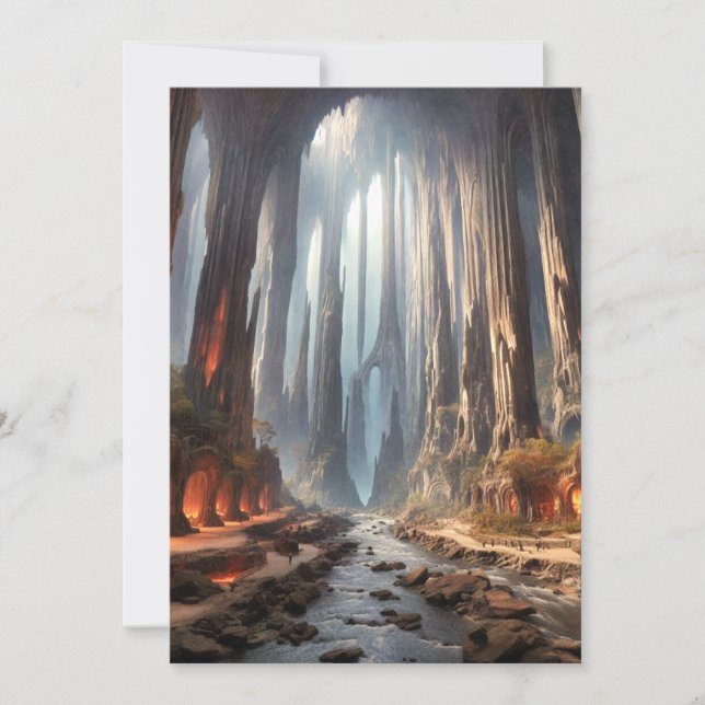 Pillarer och människor julkort (Framsida)