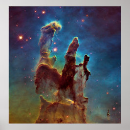 Pillars Creation Eagle Nebula Abstrakt Cosmos Poster