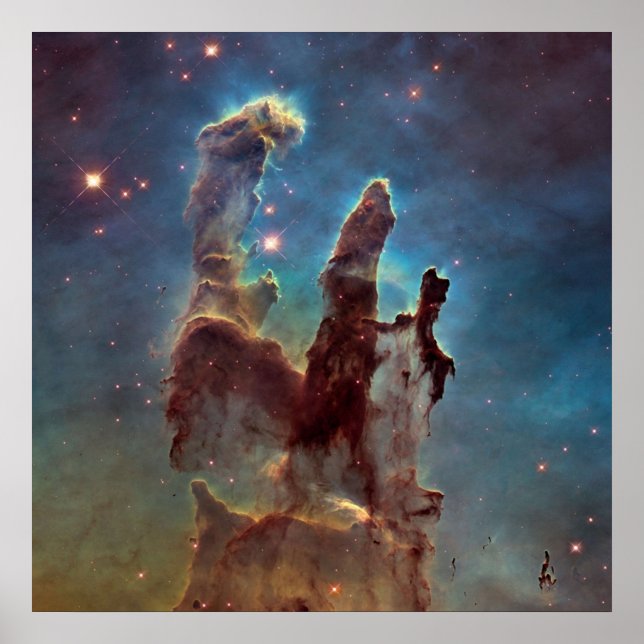 Pillars Creation Star Gazing Eagle Nebula Poster (Framsidan)