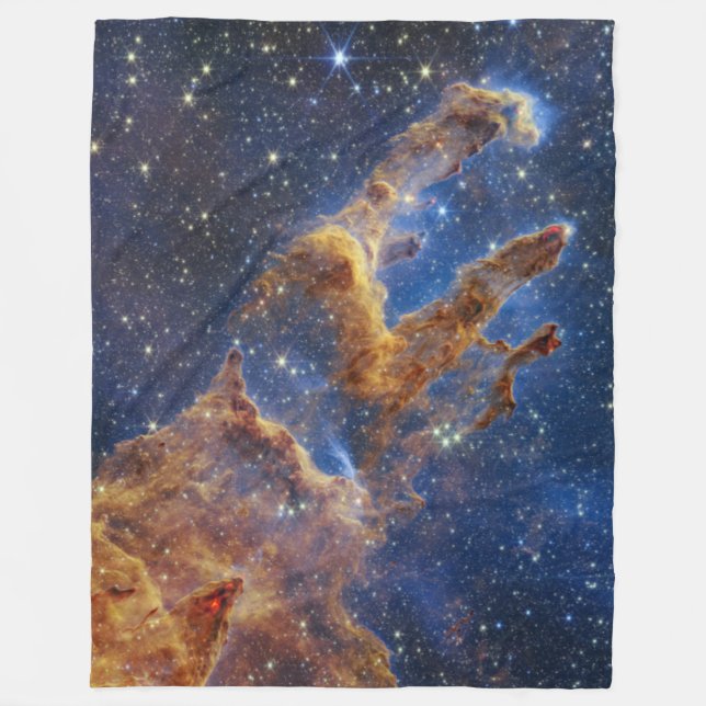 Pillars of Creation Eagle Nebula Webb Telescope Fleecefilt (Framsidan)