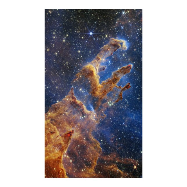 Pillars of Creation Eagle Nebula Webb Telescope Fototryck (Framsidan)