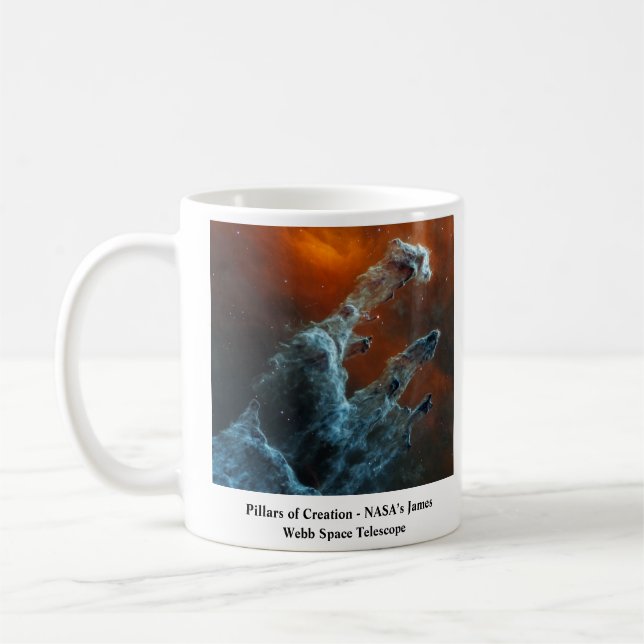 Pillars of Creation James Webb Space Telescope Kaffemugg (Vänster)
