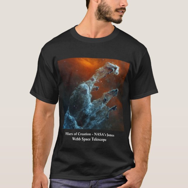 Pillars of Creation James Webb Space Telescope T Shirt (Framsida)
