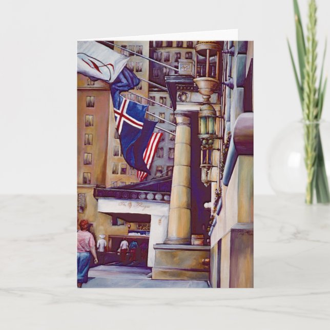 Pillars of Plaza Hotel Greeting Card Kort (Framsida)
