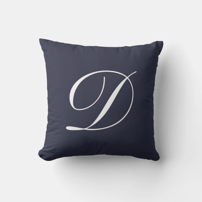 Pillen Brev D Blue Monogram Kudde (Framsida)