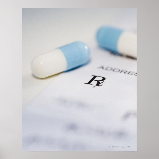 Piller för skriftligt recept poster (Framsidan)