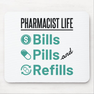 Piller och påfyllningar av farmaceuter Life Bills Musmatta
