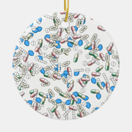 Piller sprinkle mönster julgransprydnad keramik